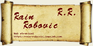 Rain Robović vizit kartica